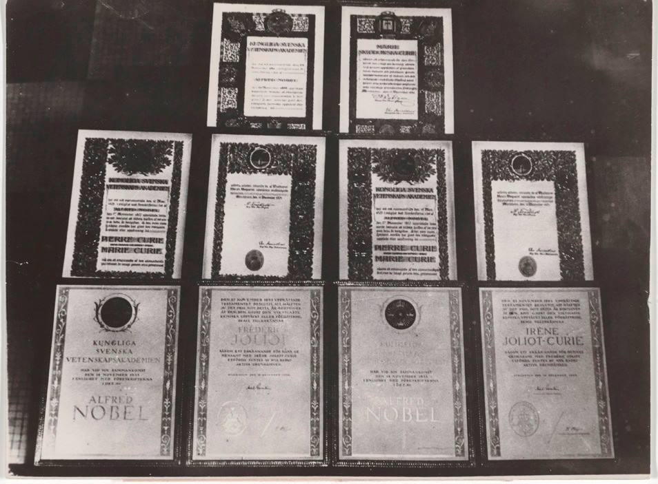 Premio Nobel de la familia Curie y Joliot-Curie