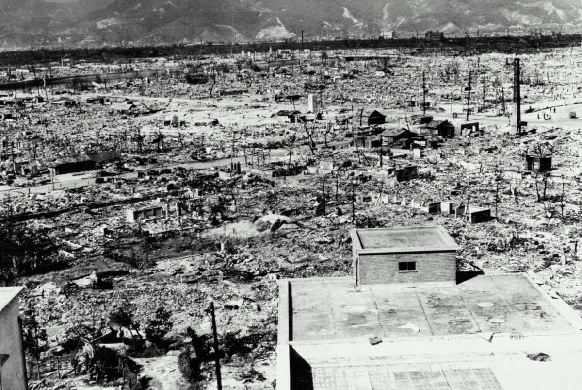 La ciudad japonesa de Hiroshima tras la caída de la bomba atómica lanzada por Estados Unidos en 1945